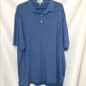 Peter Millar Summer Comfort MENS size XXL Blue Polo Shirt Classic Design CLEAN